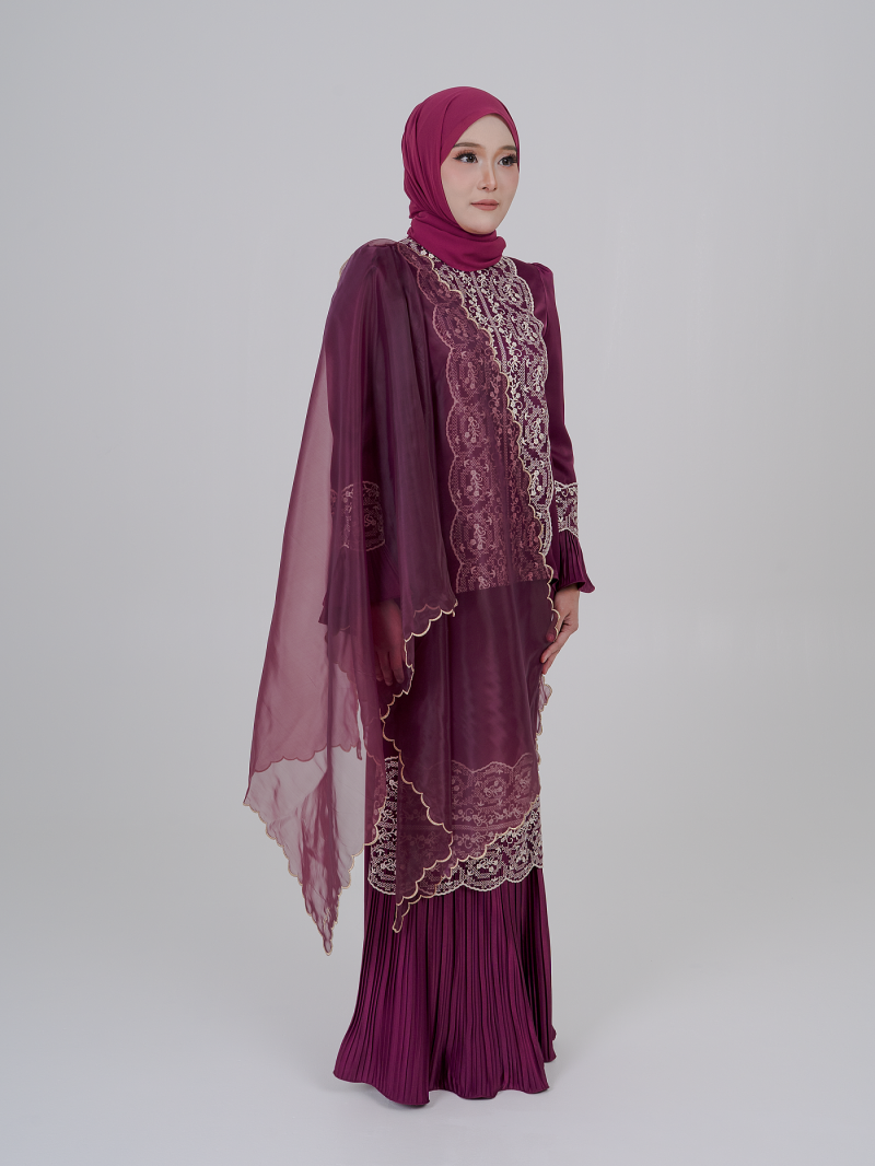 LOWELLE SELENDANG - BURGUNDY