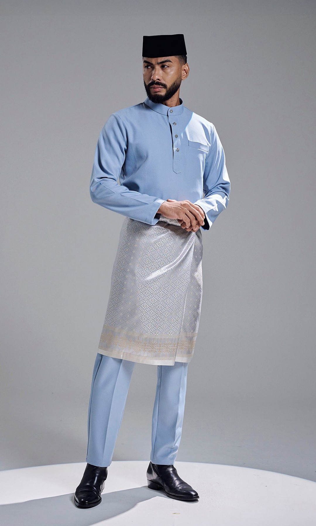 KHAREEF BAJU MELAYU - ASH BLUE