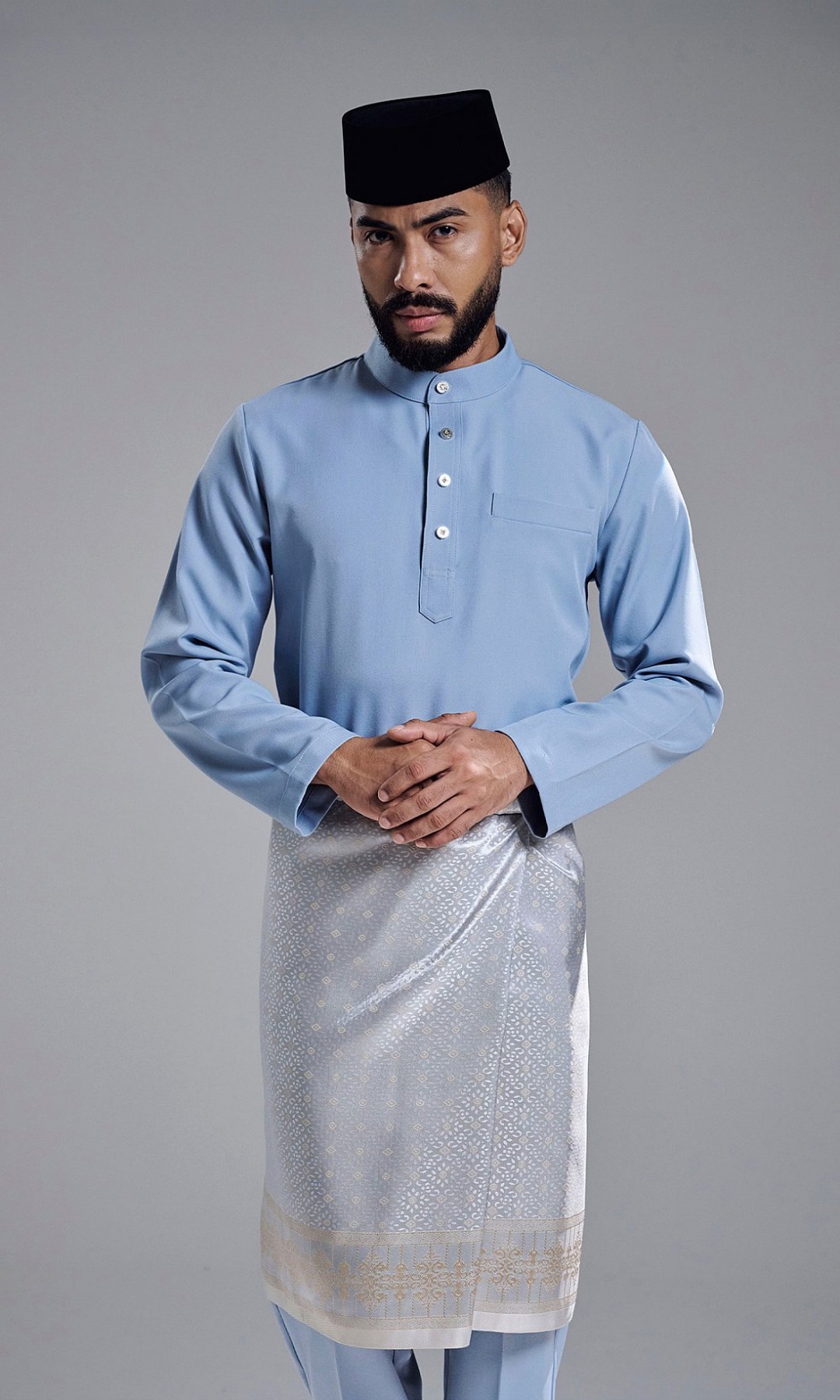 KHAREEF BAJU MELAYU - ASH BLUE