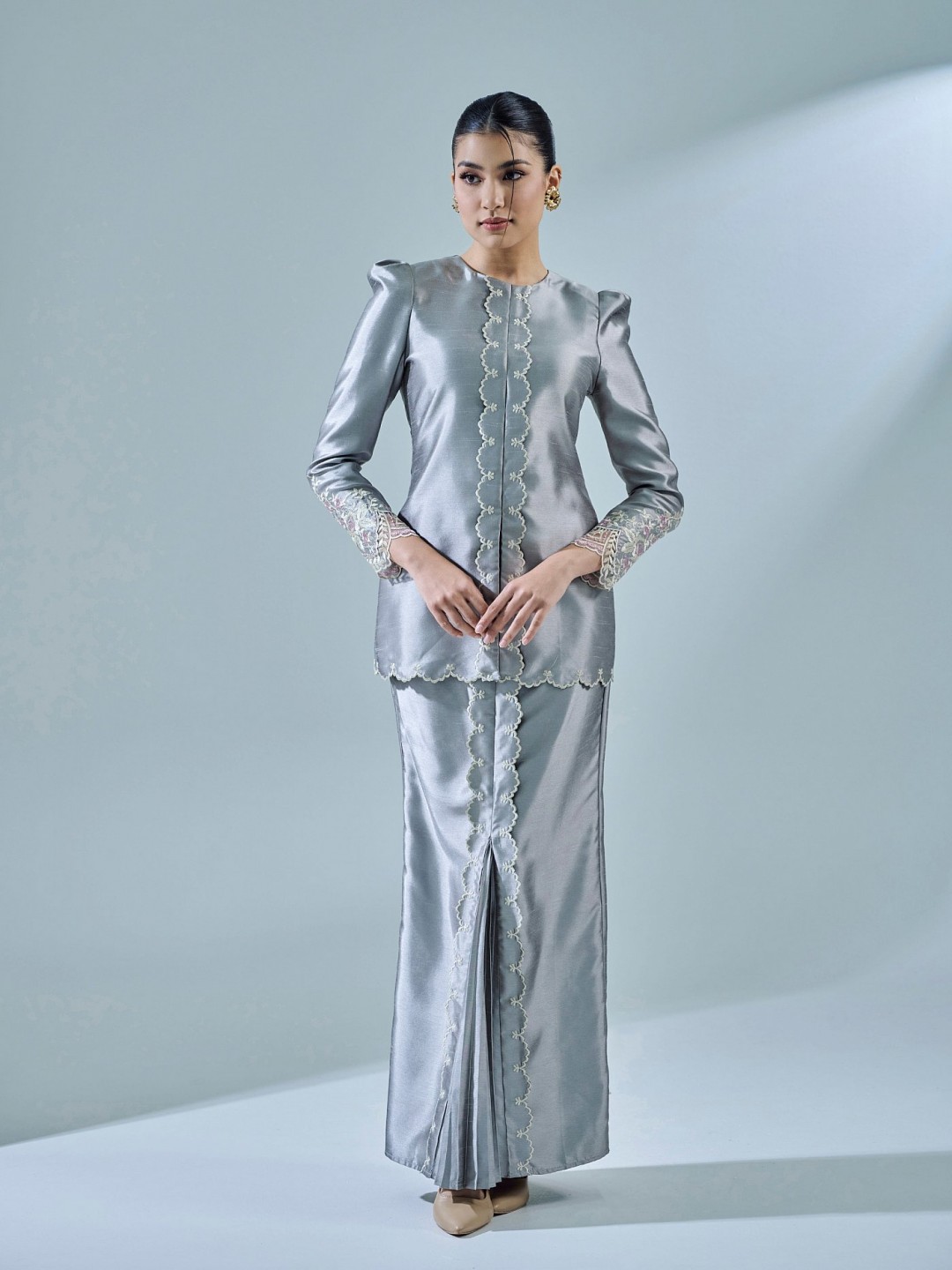 ESTINY KURUNG - METAL GREY
