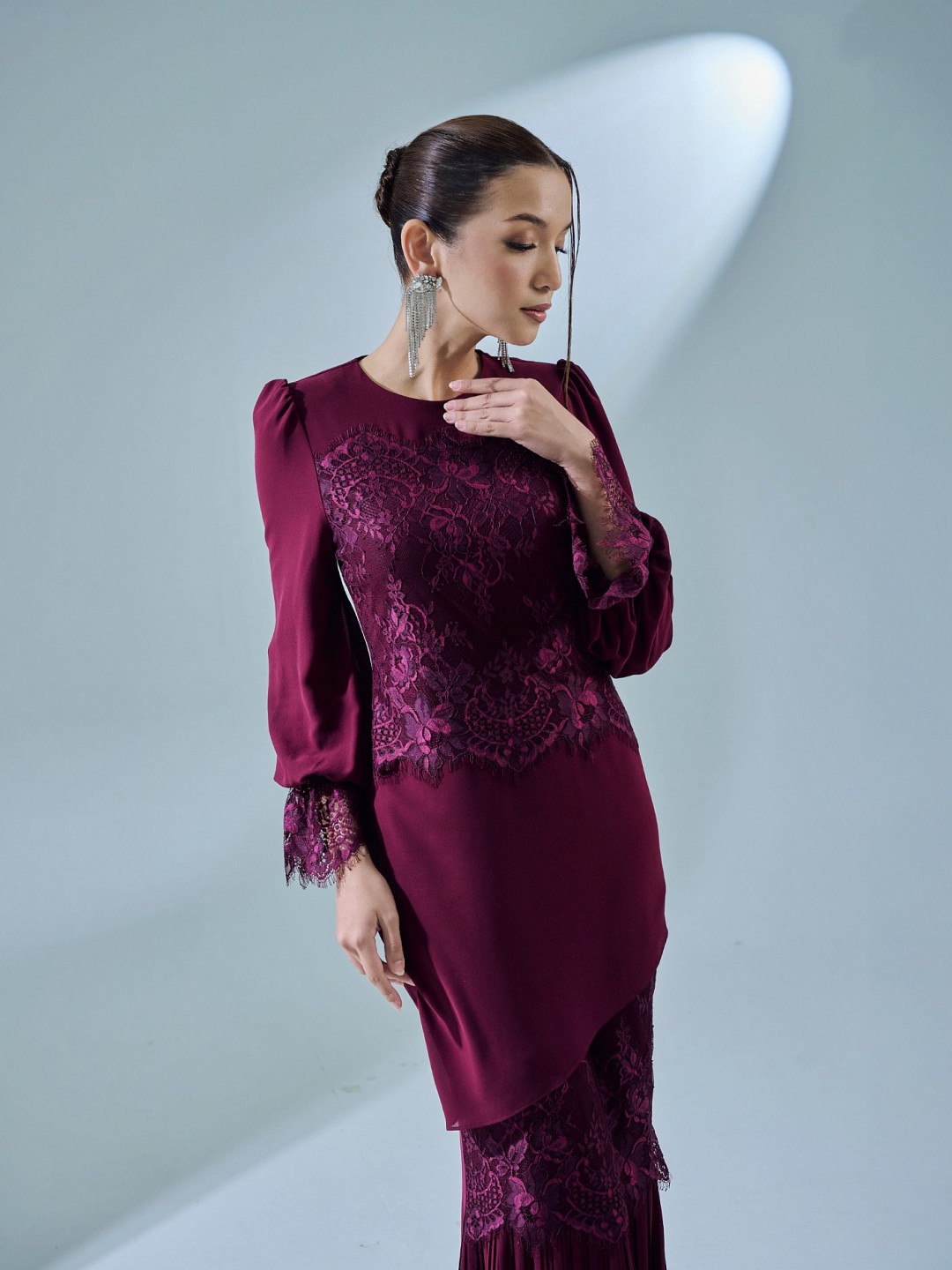 ARISSA DRESS - BURGUNDY