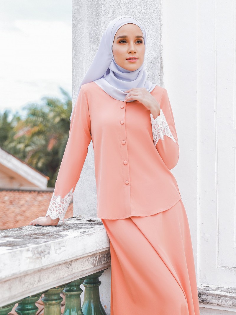 RATNA DRESS - CORAL PEACH