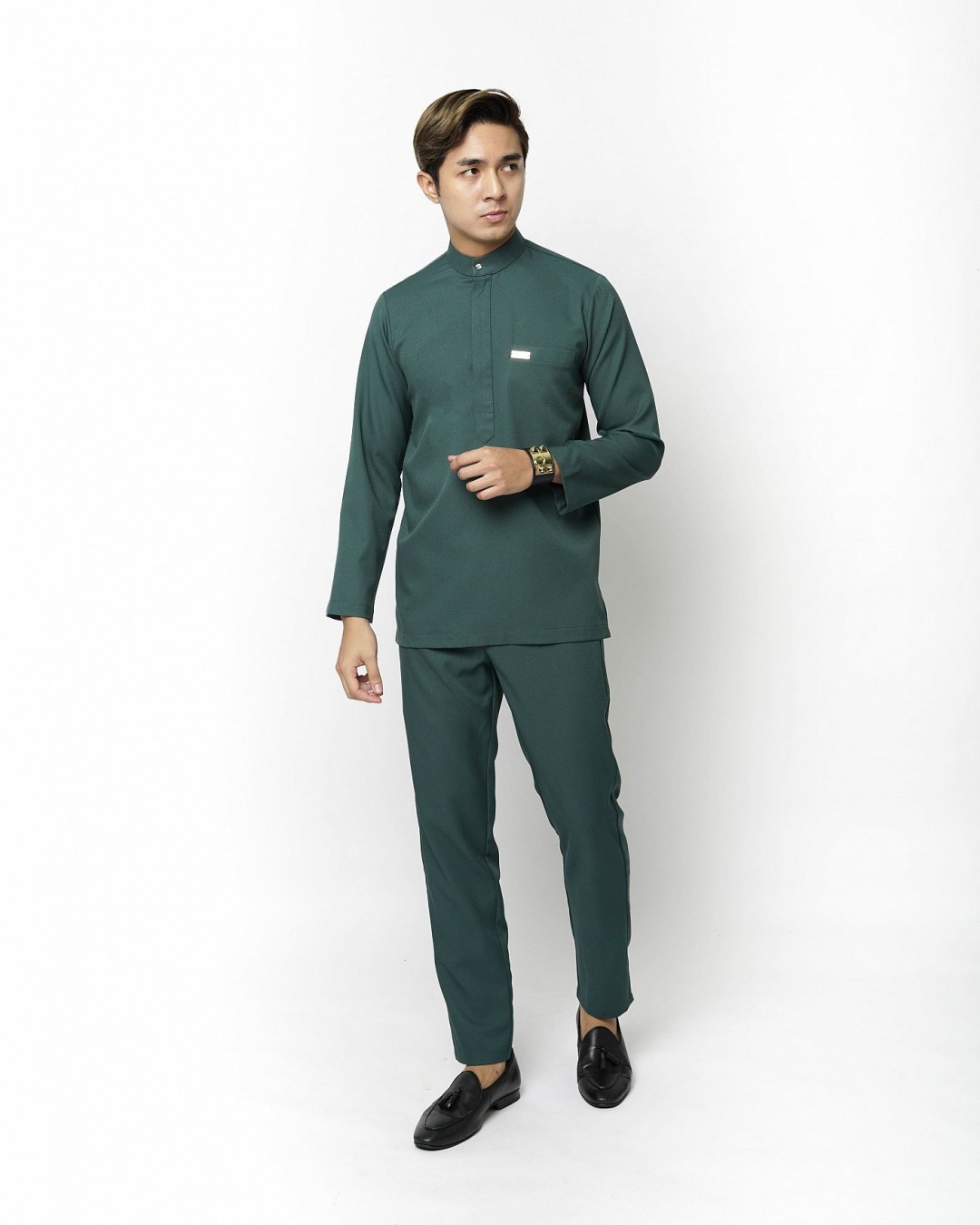 HERMOS BAJU MELAYU - PEACOCK GREEN