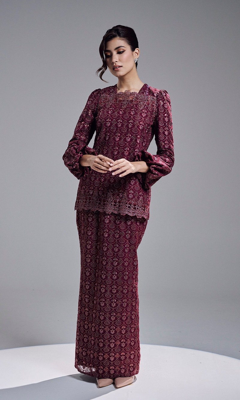 SHAZA KURUNG - BURGUNDY