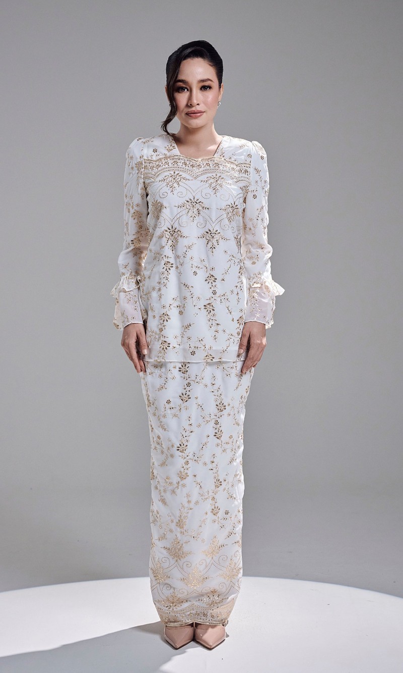 AMBER KURUNG - OFF WHITE