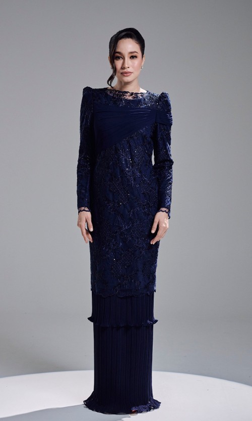 ROZELLE DRESS - NAVY