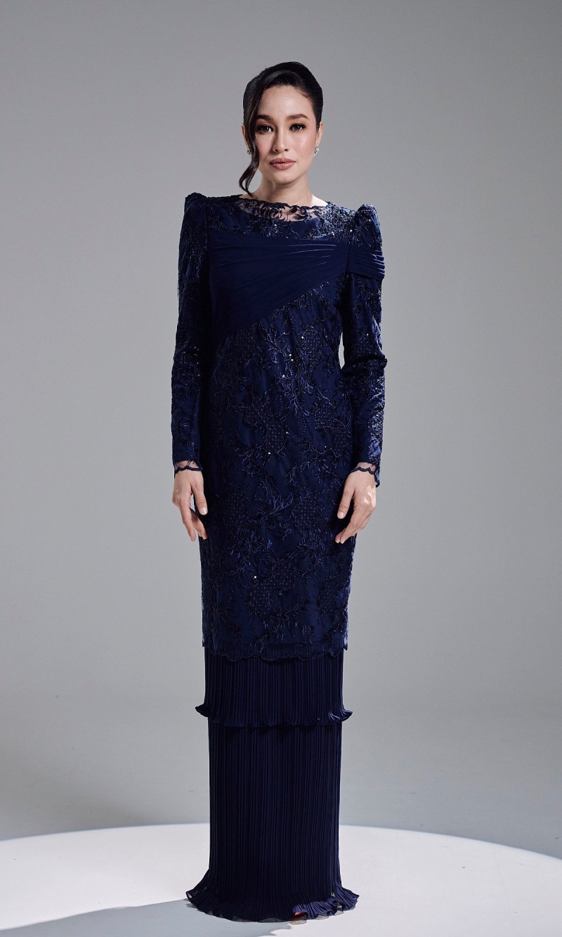 ROZELLE DRESS - NAVY