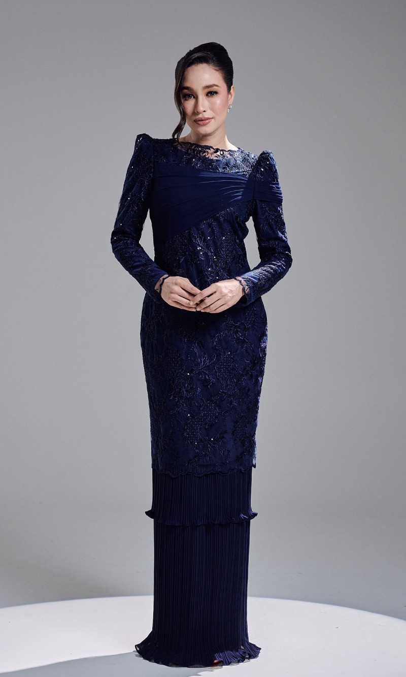 ROZELLE DRESS - NAVY