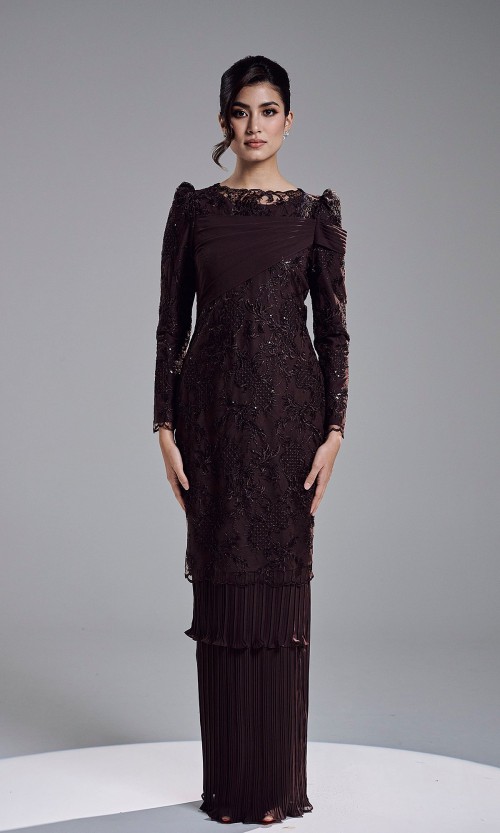 ROZELLE DRESS - MAHOGANY