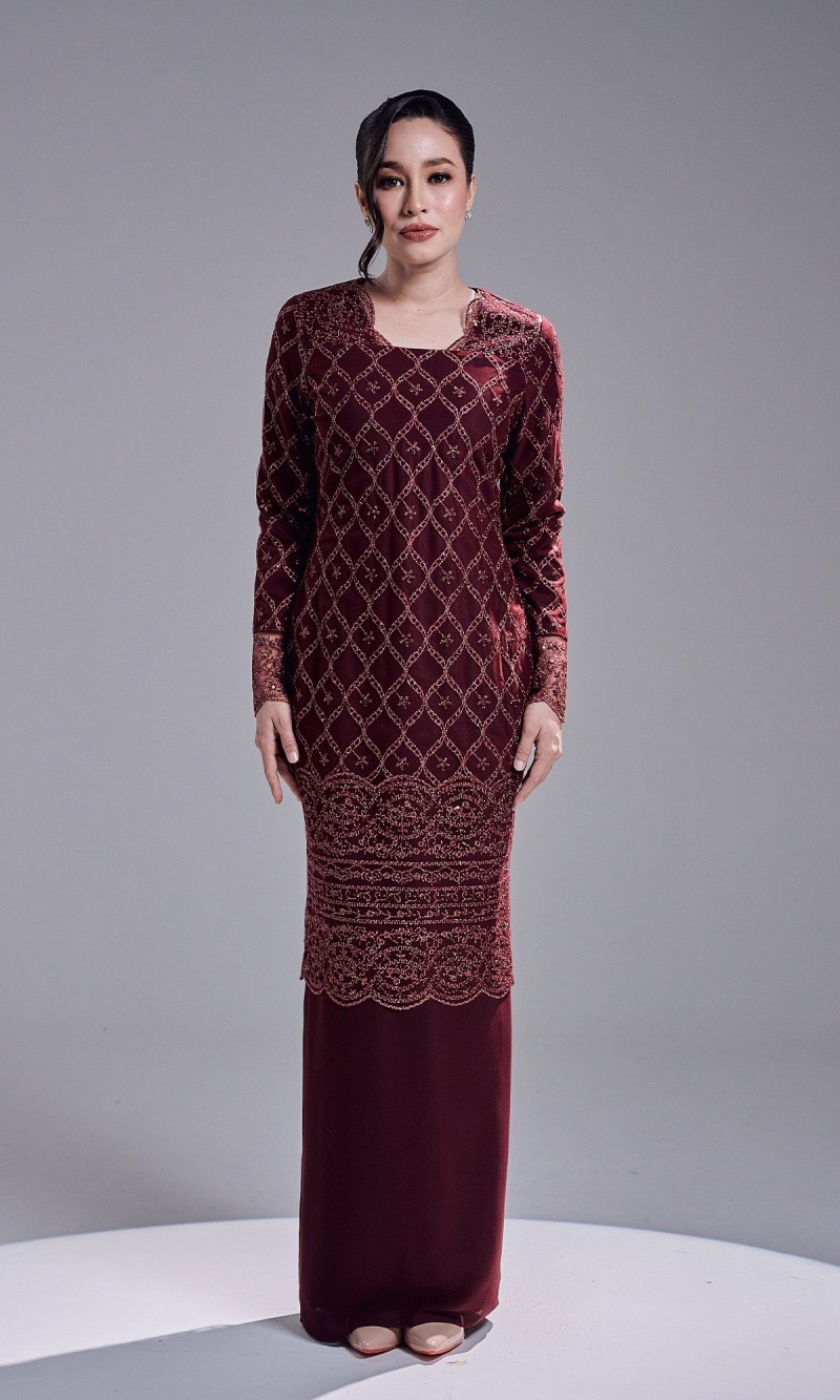 AVIANA DRESS - WINE