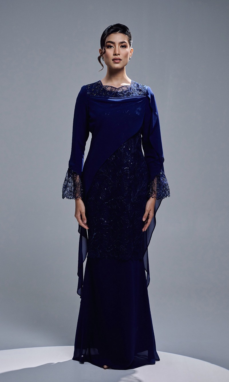GRACIA DRESS - NAVY BLUE