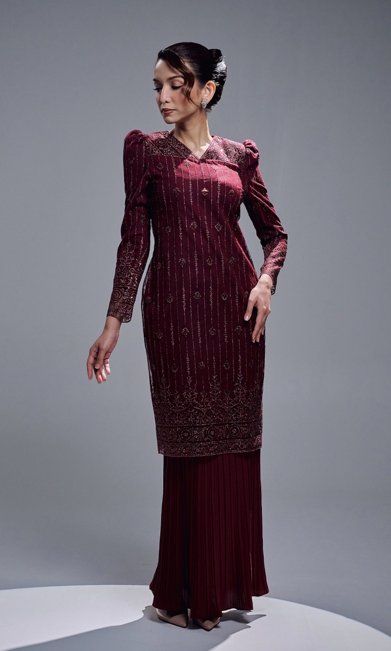 CLARISSA KURUNG - BURGUNDY