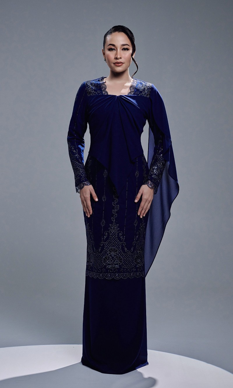 AURORA DRESS - NAVY BLUE