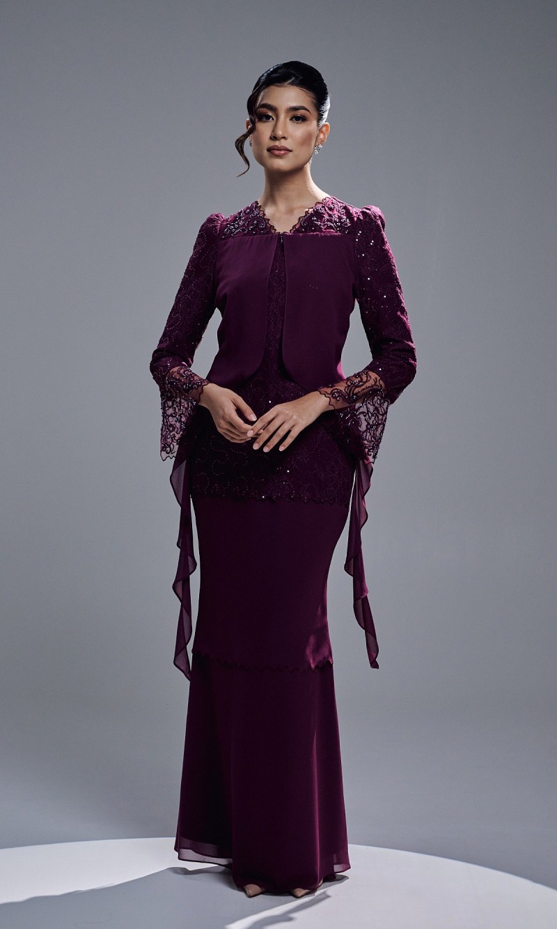 MIREYA DRESS - DARK PURPLE