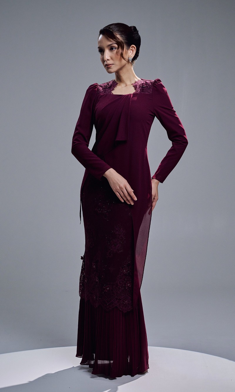 ELIYA DRESS - BURGUNDY