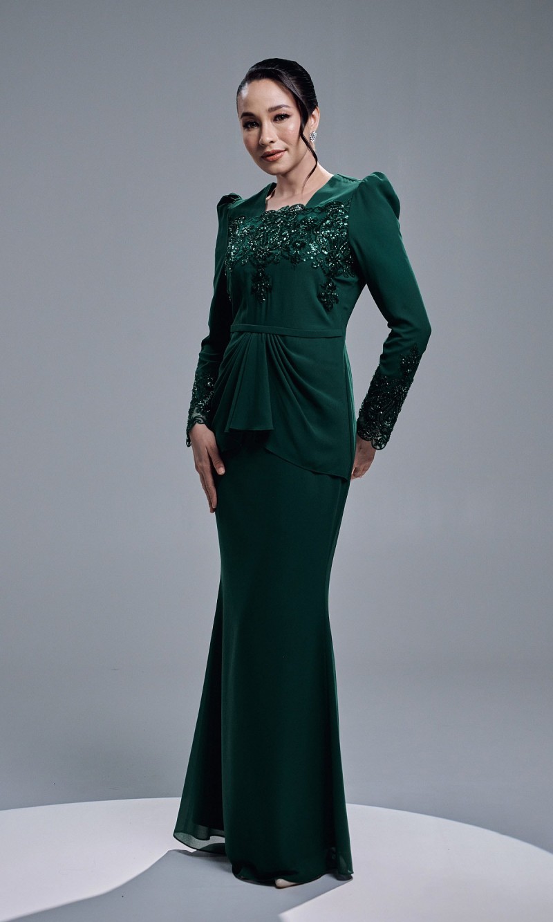 ASRIVIA DRESS - EMERALD