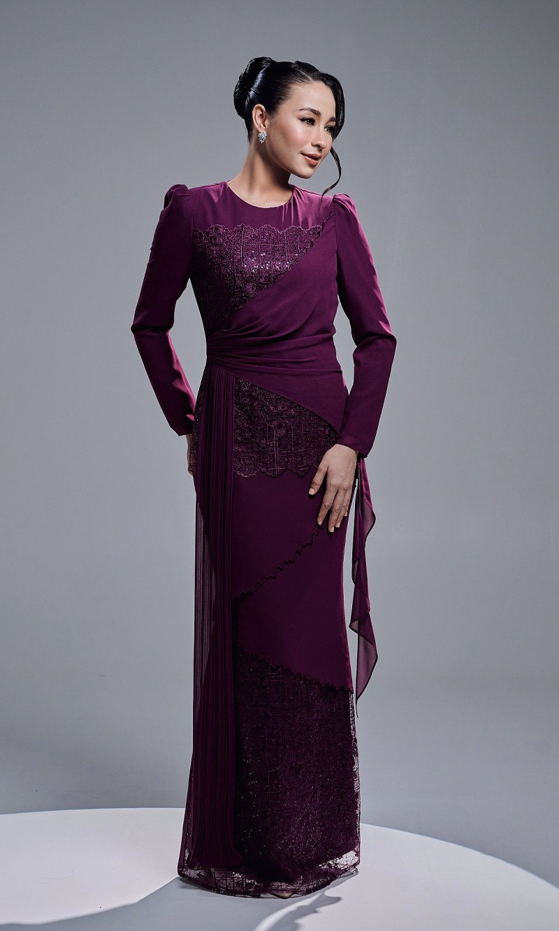 ESTALIA DRESS - DARK PURPLE