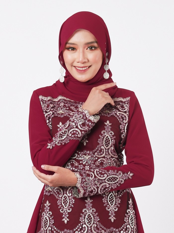 RESNIKA SHAWL - BURGUNDY