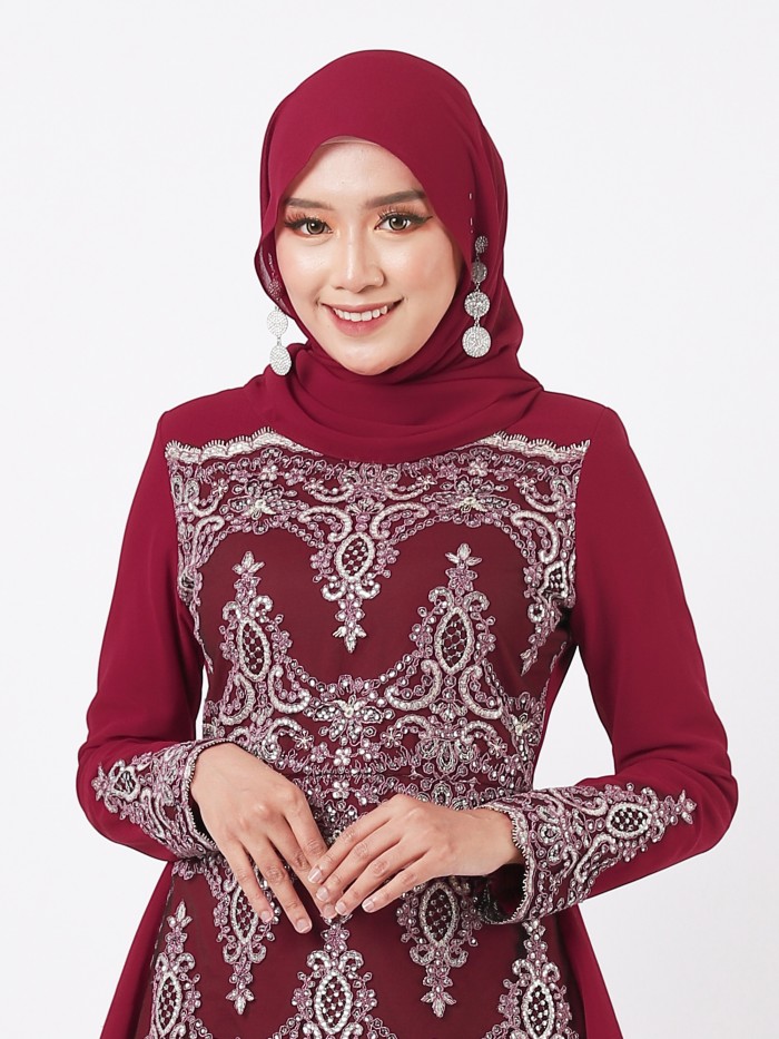 RESNIKA SHAWL - BURGUNDY