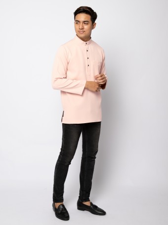 HELMICO KURTA BUTTON -  PEACH