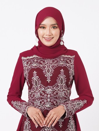 RESNIKA SHAWL - BURGUNDY