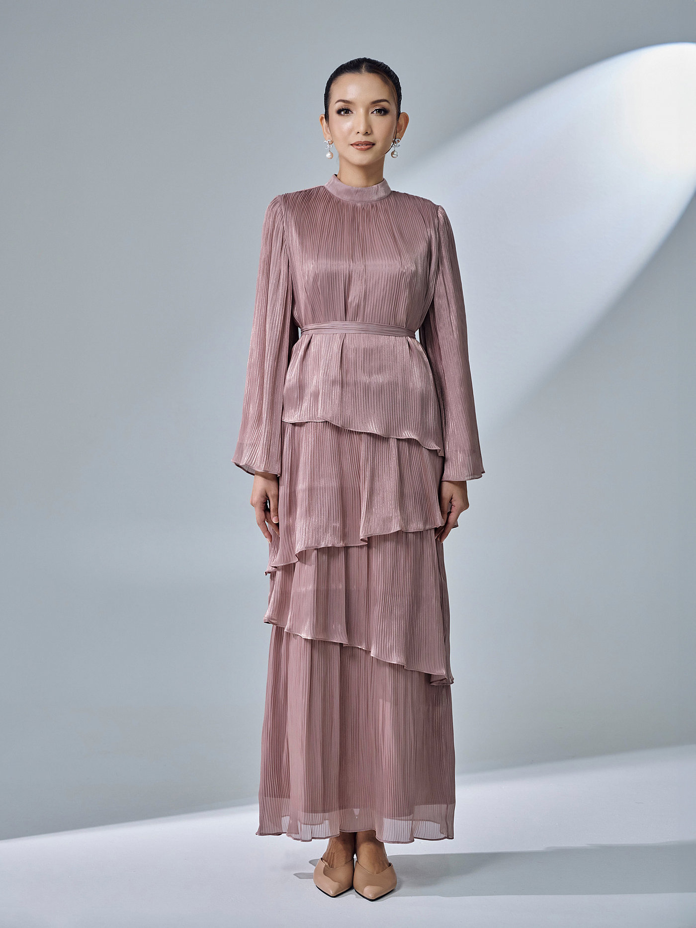 J.Labella Atelier | Ready Made Designer Contemporary Kurung & Dresses &  Jubah. | THEME COLOR WINE & FUSCHIA SERENE DRESS - MAUVE PINK