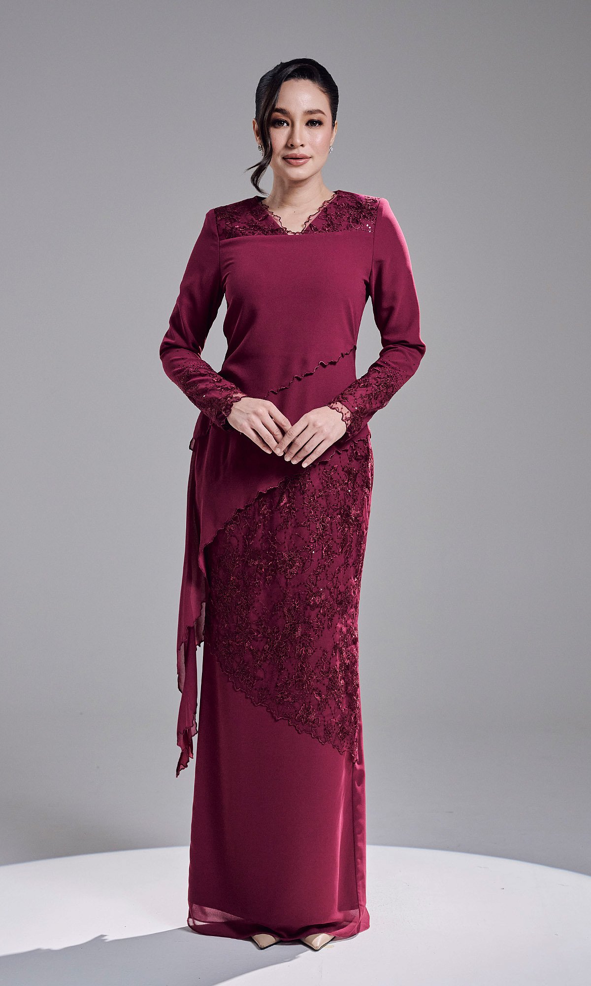 KAREETA DRESS - DARK FUSCHIA