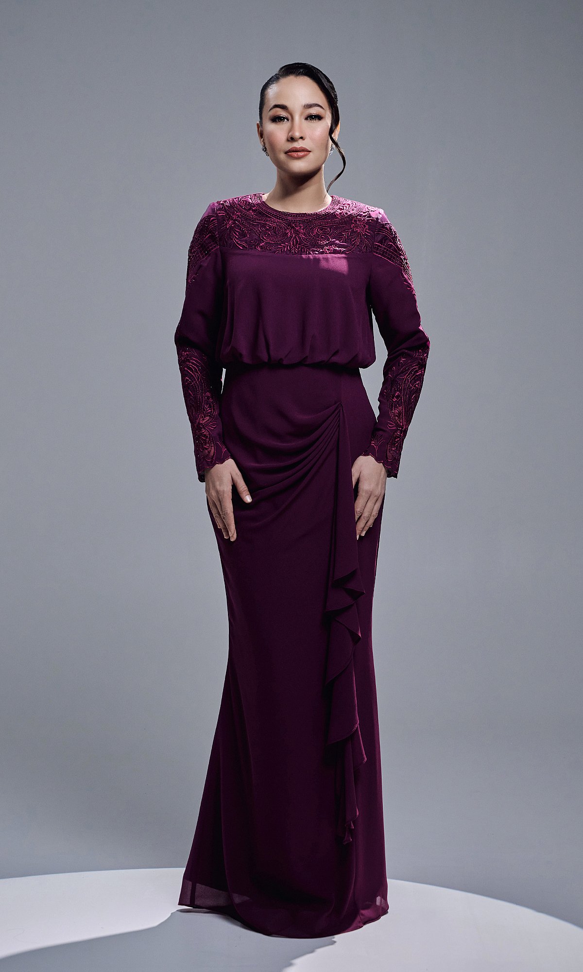 ALEESA DRESS - DARK PURPLE ALEESA DRESS - DARK PURPLE
