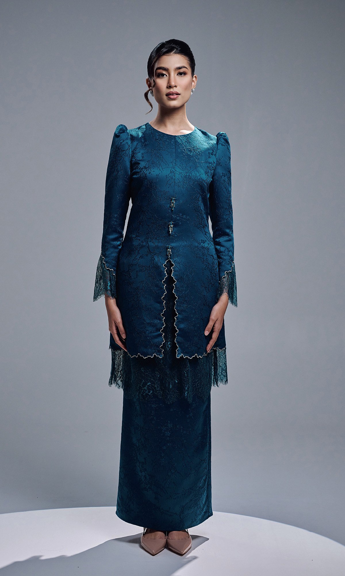 ELVARIN KURUNG - TEAL BLUE